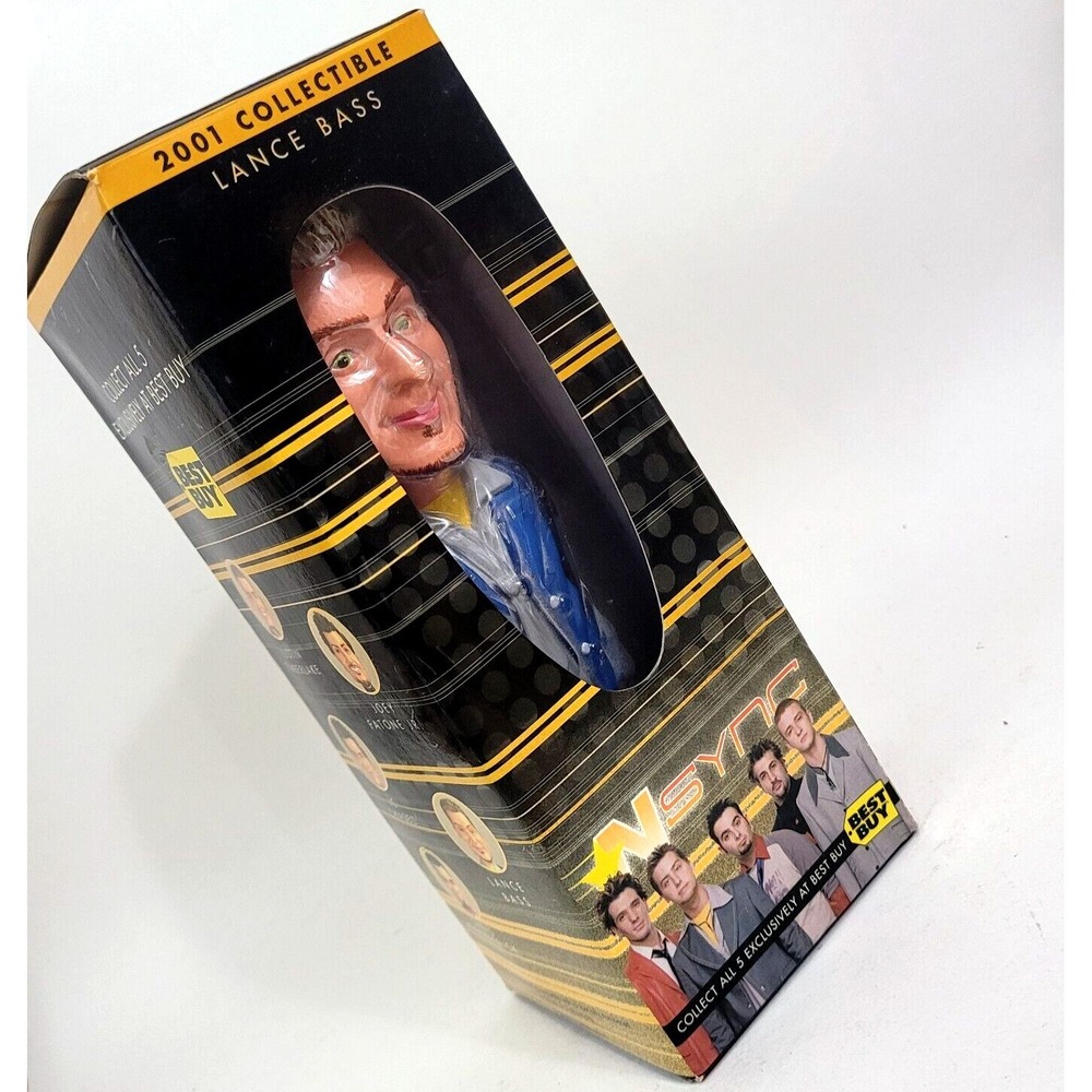2001 N SYNC LANCE BASS Bobble Head Doll 8-inch Best Buy Exclusive BRAND NEW